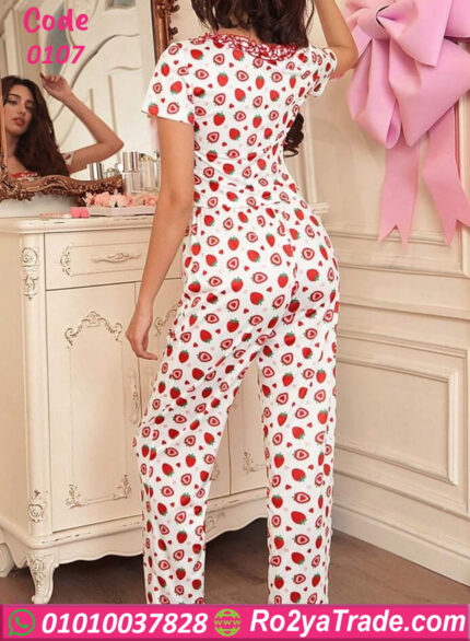 بيجامه قطعتين حريمي - كود 0107