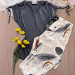 بيجامه قطن حريمي - كود 040