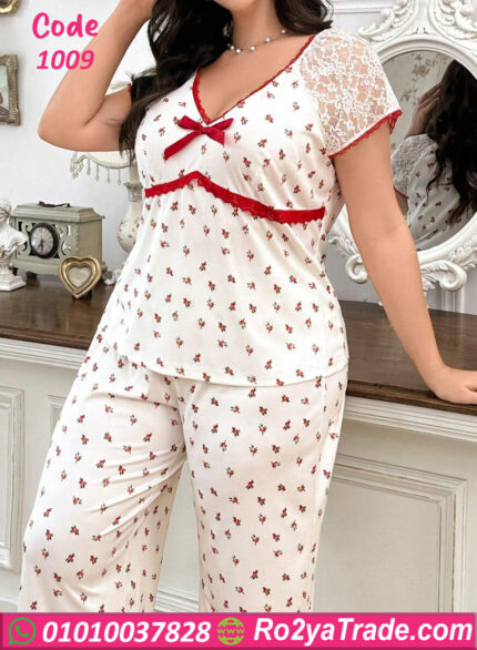 بجامه حريمي قطن - كود 1009