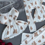 بيجامه حريمي قطن 3 قطع - كود 107