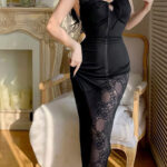 قميص نوم أسود نسائي - كود 1110