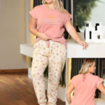 بيجامه نسائي صيفي قطن - كود 2008