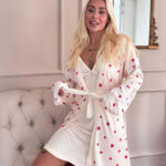 قميص للنوم بالروب للعروسه - كود 2100