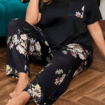 بيجامة حريمي بيج سايز قطعتين - كود 3005