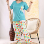 بجامه قطن حريمي نص كم - كود 349