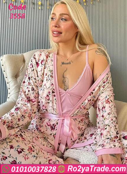بيجامه عرايس 3 قطع - كود 3558