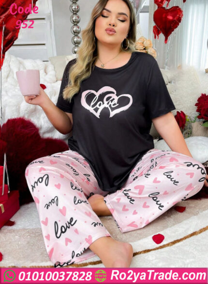 بيجامه صيفي حريمي قطن - كود 952