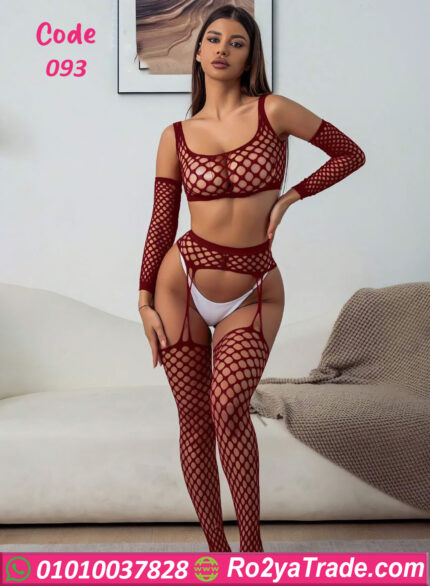 طقم لانجري شبك مثير - كود 093