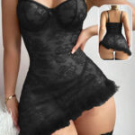 قميص نوم قصير شفاف - كود 1209