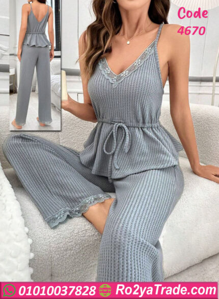 بيجامه قطعتين عرايسي دلع - كود 4670