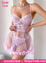 قميص نوم قصير شفاف - كود 7149