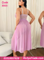 قميص نوم طويل شفاف - كود 8005