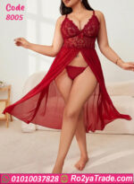 قميص نوم طويل شفاف - كود 8005