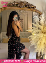 فستان صيفي ورد أسود