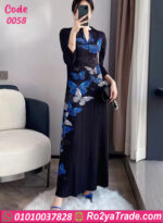 فستان صيفي طويل فراشات