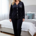 بيچامة شتوي قطيفة كلاسيك