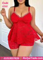 لانجري دانتيل أحمر