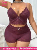 طقم لانجري دانتيل ناعم بيج سايز