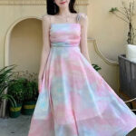 فستان شيفون صيفي طويل