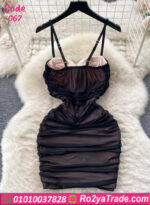 فستان تول قصير أسود