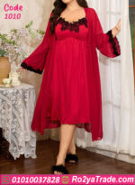 لانجري أحمر دانتيل طويل بيج سايز