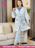 بيجامة شتوي ناعمة بكاب