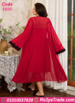 لانجري أحمر دانتيل طويل بيج سايز