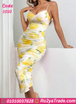 دريس صيفي قصير أصفر