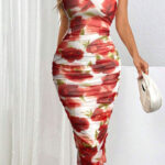 فستان صيفي وردي سكسي