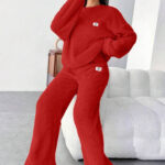 ترنج شتوي ناعم بنطلون واسع