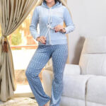 بيجامة شتوي قطيفة ناعمة