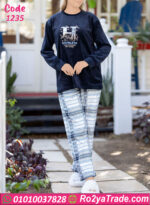 بيجامة قطيفة كاجوال شتوي