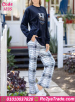 بيجامة قطيفة كاجوال شتوي