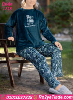 بيجامة شتوي قطيفة ناعمة