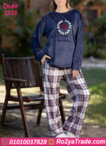 بيچامة شتوي قطيفة حريمي