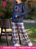 بيچامة شتوي قطيفة حريمي