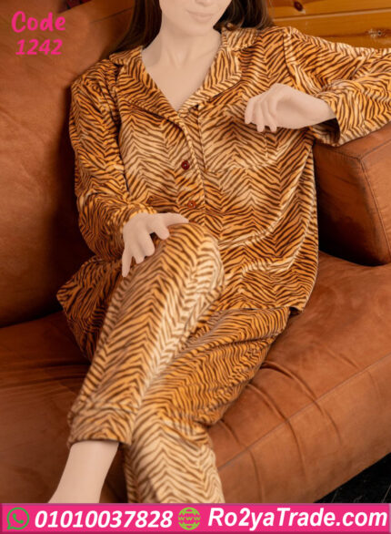 بيجامة قطيفة شتوي ناعمة