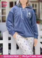 بيجامة قطيفة شتوي هودي