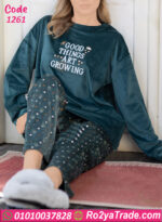 بيجامة قطيفة شتوي حريمي