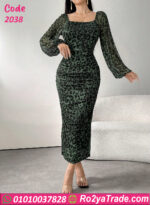 فستان تايجر شيفون طويل