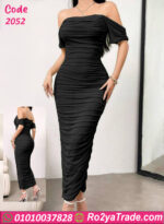 فستان سواريه أوف شولدر طويل