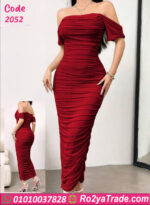 فستان سواريه أوف شولدر طويل