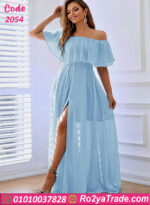 فستان شيفون أوف شولدر