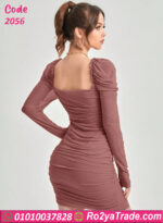 فستان ليكرا شيفون قصير