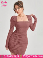 فستان ليكرا شيفون قصير