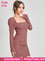 فستان ليكرا شيفون قصير