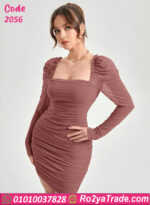 فستان ليكرا شيفون قصير