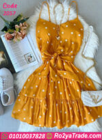 فستان بولكا دوت ليكرا