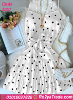 فستان بولكا دوت ليكرا