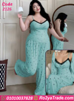 بيجامة حريمي ليكرا بيج سايز 3 قطع